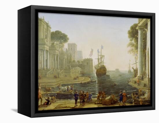 Ulysses Returning Chryseis to Her Father-Claude Lorraine-Framed Stretched Canvas