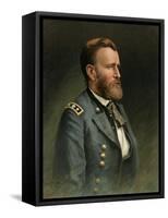 Ulysses S. Grant, 18th U.S. President-Science Source-Framed Stretched Canvas