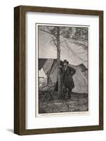 Ulysses S Grant American Civil War General at Headquarters During the Virginia Campaign-H. Vetten-Framed Photographic Print