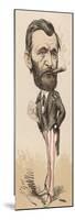Ulysses S Grant Caricature of the American General and President-null-Mounted Art Print