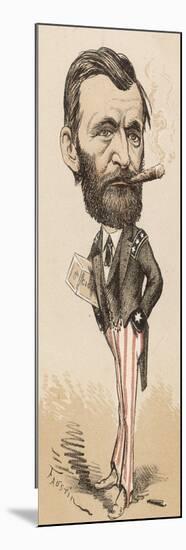 Ulysses S Grant Caricature of the American General and President-null-Mounted Art Print