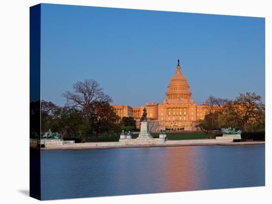 Ulysses S Grant Memorial and US Capitol Building and Current Renovation Work, Washington DC, USA-Mark Chivers-Stretched Canvas