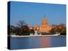 Ulysses S Grant Memorial and US Capitol Building and Current Renovation Work, Washington DC, USA-Mark Chivers-Stretched Canvas