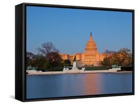 Ulysses S Grant Memorial and US Capitol Building and Current Renovation Work, Washington DC, USA-Mark Chivers-Framed Stretched Canvas