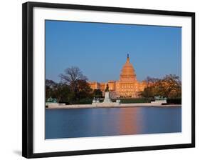 Ulysses S Grant Memorial and US Capitol Building and Current Renovation Work, Washington DC, USA-Mark Chivers-Framed Photographic Print