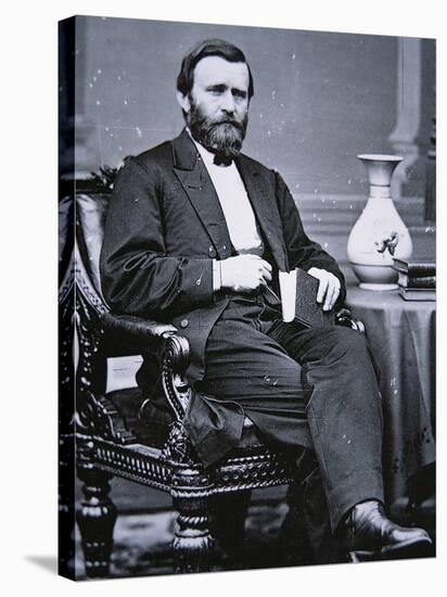 Ulysses Simpson Grant (1822-85)-Mathew Brady-Stretched Canvas