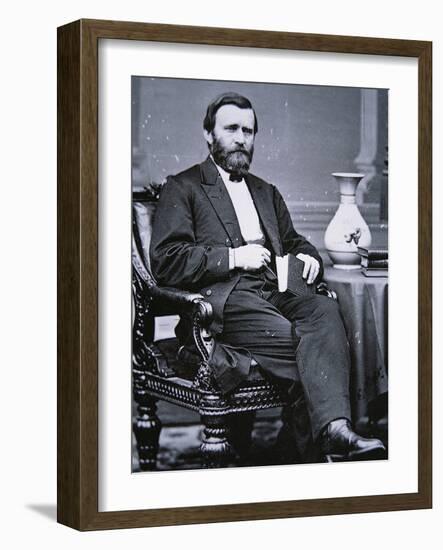 Ulysses Simpson Grant (1822-85)-Mathew Brady-Framed Photographic Print