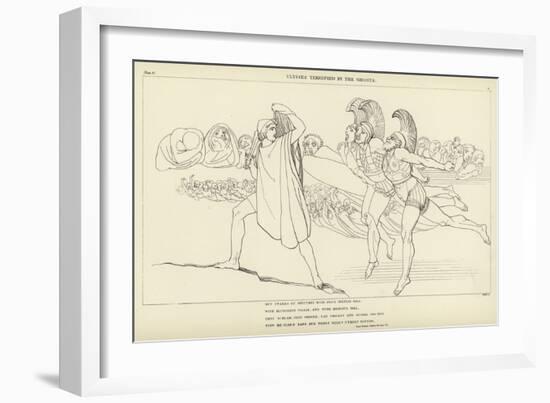 Ulysses Terrefied by the Ghosts-John Flaxman-Framed Giclee Print