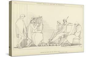 Ulysses Weeps at the Song of Demodocus-John Flaxman-Stretched Canvas