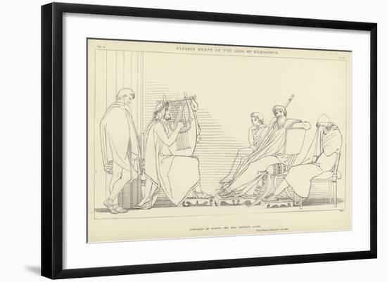 Ulysses Weeps at the Song of Demodocus-John Flaxman-Framed Giclee Print