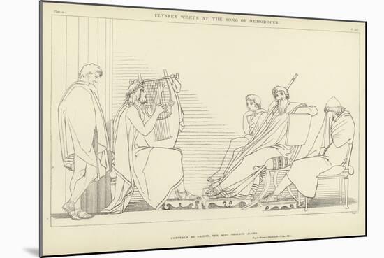 Ulysses Weeps at the Song of Demodocus-John Flaxman-Mounted Giclee Print