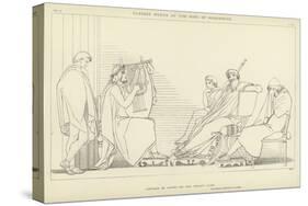 Ulysses Weeps at the Song of Demodocus-John Flaxman-Stretched Canvas