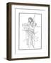 Umashi Mate, Ancient Japanese Hero, 19th Century-Kikuchi Yosai-Framed Giclee Print