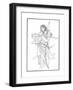 Umashi Mate, Ancient Japanese Hero, 19th Century-Kikuchi Yosai-Framed Giclee Print