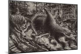 Umberto Boccioni (The city rises) Art Poster Print-null-Mounted Poster