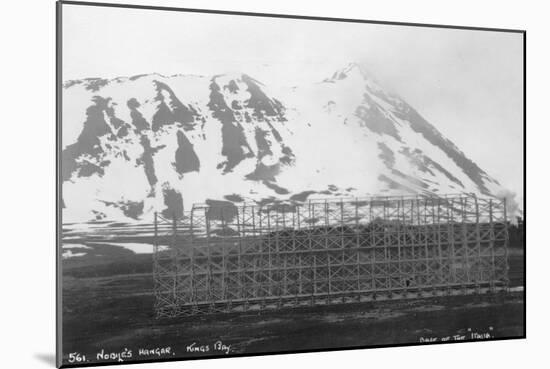 Umberto Nobile's Hangar, Base of the Airship 'Italia, Kongsfjorden, Spitzbergen, Norway, 1929-null-Mounted Photographic Print