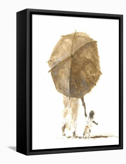 Umbrella and Child 1, 2015-Lincoln Seligman-Framed Stretched Canvas
