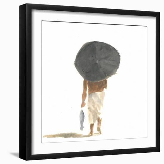 Umbrella and Fish, 2015-Lincoln Seligman-Framed Giclee Print