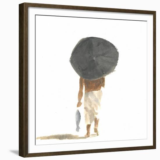 Umbrella and Fish, 2015-Lincoln Seligman-Framed Giclee Print