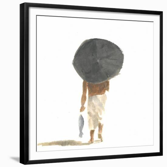 Umbrella and Fish, 2015-Lincoln Seligman-Framed Giclee Print