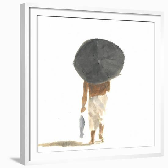 Umbrella and Fish, 2015-Lincoln Seligman-Framed Giclee Print