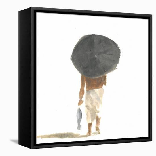 Umbrella and Fish, 2015-Lincoln Seligman-Framed Stretched Canvas