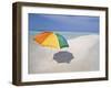 Umbrella and Sandbar, North Male Atoll, Maldives, Indian Ocean-Sergio Pitamitz-Framed Photographic Print