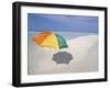 Umbrella and Sandbar, North Male Atoll, Maldives, Indian Ocean-Sergio Pitamitz-Framed Photographic Print