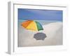 Umbrella and Sandbar, North Male Atoll, Maldives, Indian Ocean-Sergio Pitamitz-Framed Photographic Print