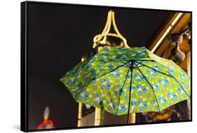 Umbrella at the Oktoberfest-Christine Meder stage-art.de-Framed Stretched Canvas