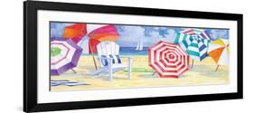 Umbrella Beach-Paul Brent-Framed Art Print