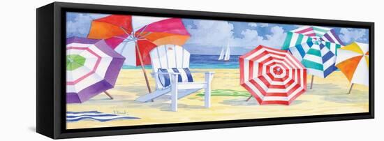 Umbrella Beach-Paul Brent-Framed Stretched Canvas