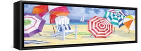 Umbrella Beach-Paul Brent-Framed Stretched Canvas