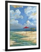 Umbrella Beachscape I-Paul Brent-Framed Art Print