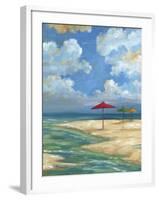 Umbrella Beachscape I-Paul Brent-Framed Art Print