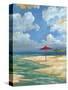 Umbrella Beachscape I-Paul Brent-Stretched Canvas