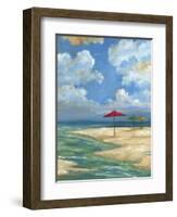 Umbrella Beachscape I-Paul Brent-Framed Art Print