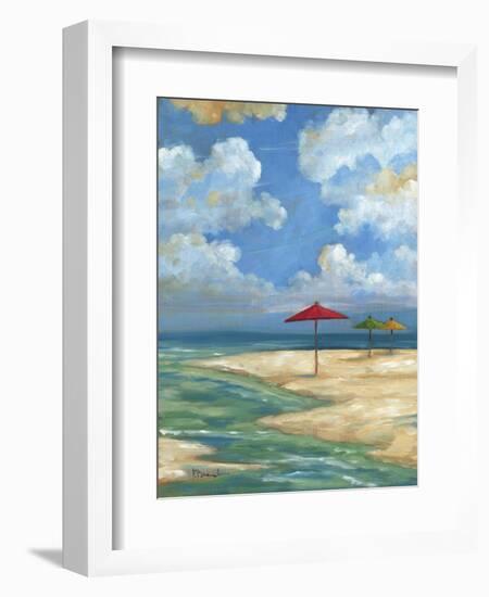 Umbrella Beachscape I-Paul Brent-Framed Art Print