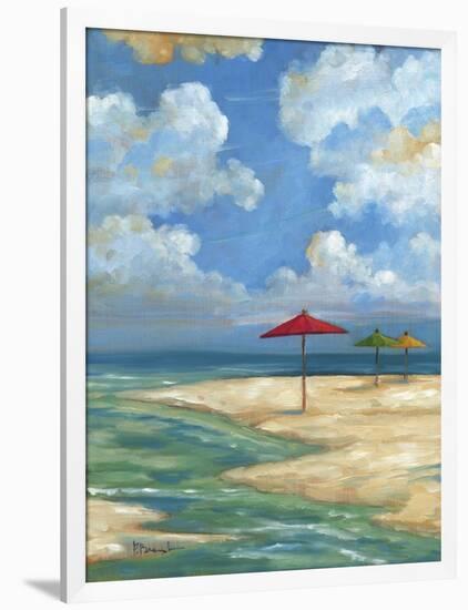 Umbrella Beachscape I-Paul Brent-Framed Art Print