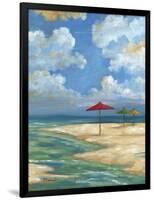 Umbrella Beachscape I-Paul Brent-Framed Art Print