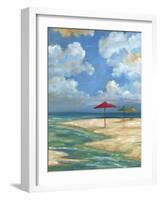 Umbrella Beachscape I-Paul Brent-Framed Art Print