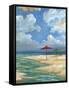 Umbrella Beachscape I-Paul Brent-Framed Stretched Canvas