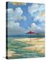 Umbrella Beachscape I-Paul Brent-Stretched Canvas
