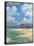 Umbrella Beachscape I-Paul Brent-Framed Stretched Canvas