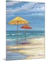 Umbrella Beachscape II-Paul Brent-Mounted Art Print