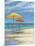 Umbrella Beachscape II-Paul Brent-Mounted Art Print