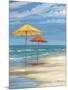 Umbrella Beachscape II-Paul Brent-Mounted Art Print