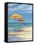 Umbrella Beachscape II-Paul Brent-Framed Stretched Canvas