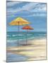 Umbrella Beachscape II-Paul Brent-Mounted Art Print