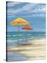 Umbrella Beachscape II-Paul Brent-Stretched Canvas